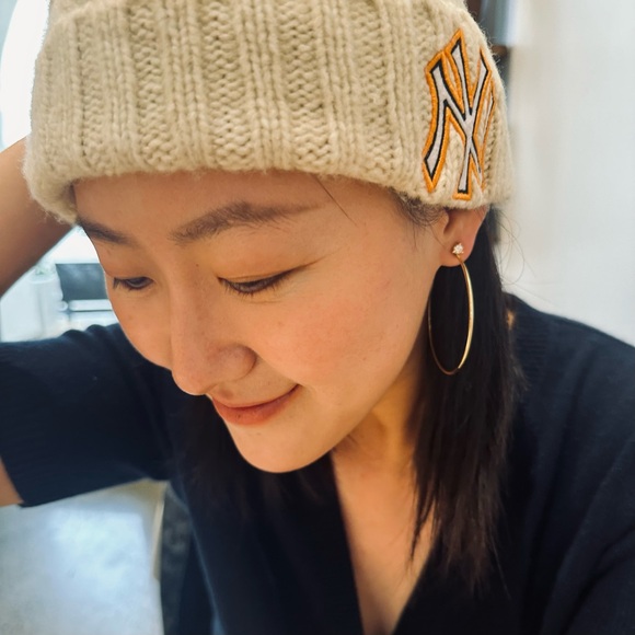 S925 with 14K Gold Plating Large Hoop Earrings 4mm Moissanite 0.6ctw - Picture 7 of 8